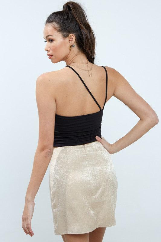 asymmetric strap crop top-Tops-Sleeveless-Blue Blush-RK Collections Boutique