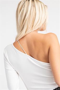 Asymmetrical One-Shoulder Bodysuit-Tops-Bodysuit-Glam-RK Collections Boutique