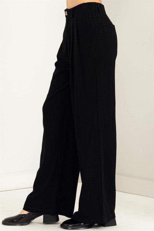 high waist wide leg linen pant - RK Collections Boutique