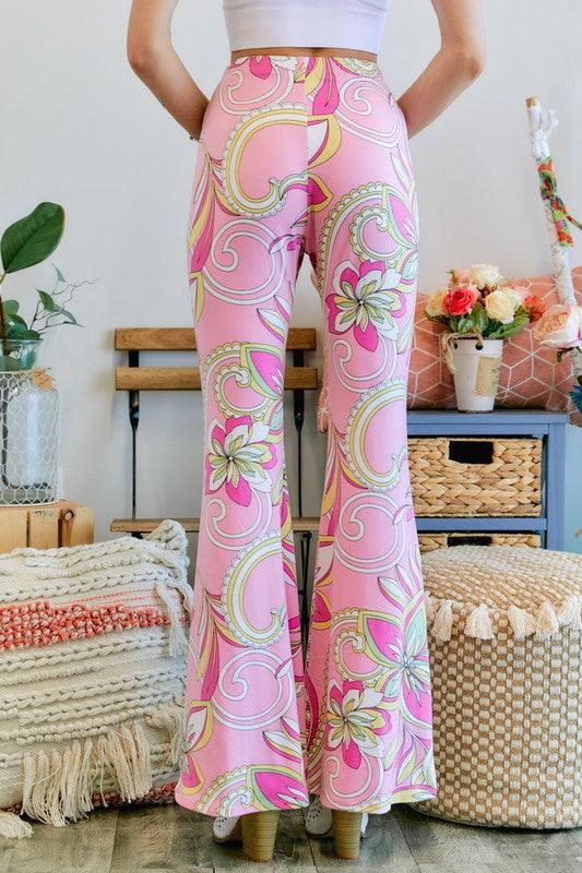 floral pull on bell bottoms - RK Collections Boutique