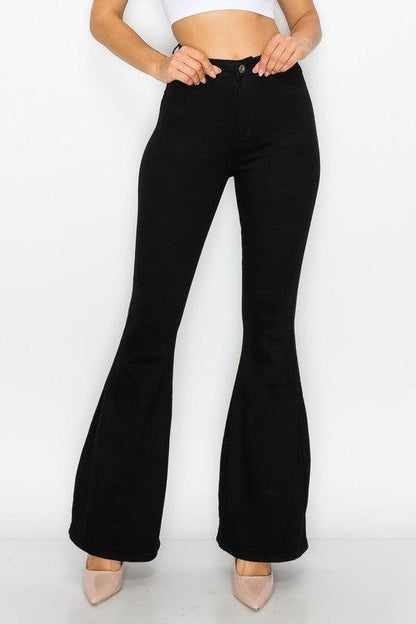 stretch high waist bell bottom jeans bc001-Jeans-Lover Brand-RK Collections Boutique