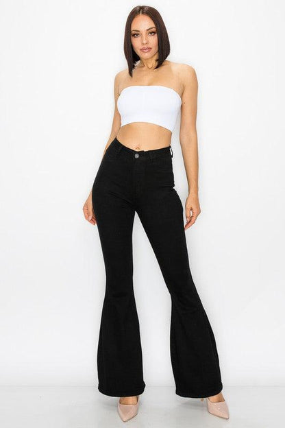 stretch high waist bell bottom jeans bc001-Jeans-Lover Brand-RK Collections Boutique