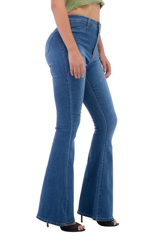 High Waist stretch bell bottom jeans BC004-Jeans-Lover Brand-RK Collections Boutique