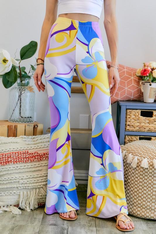 floral pull on bell bottoms - RK Collections Boutique