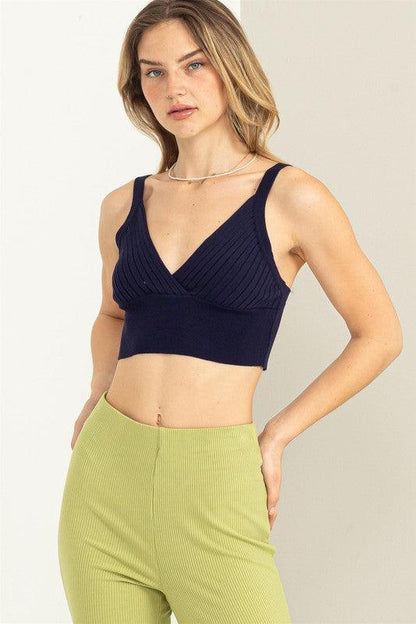 knit ribbed crop tank - RK Collections Boutique