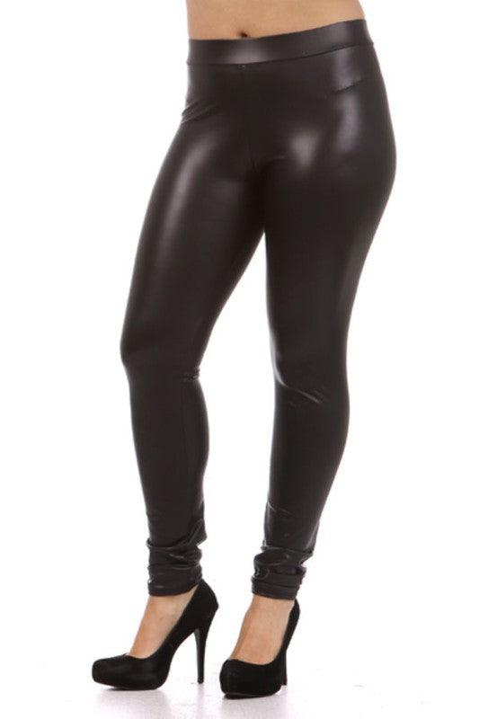 PLUS Faux leather Leggings - RK Collections Boutique