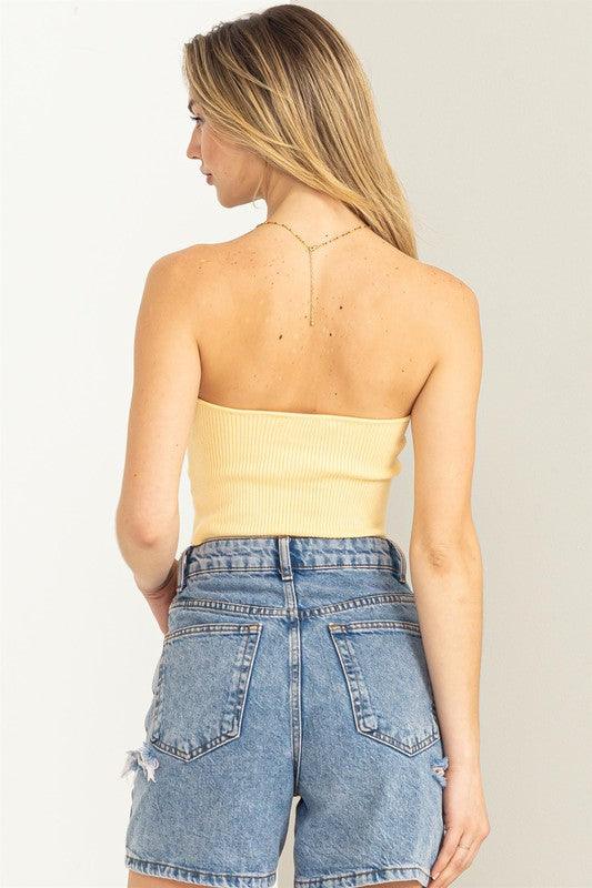 knit sweetheart strapless top - RK Collections Boutique