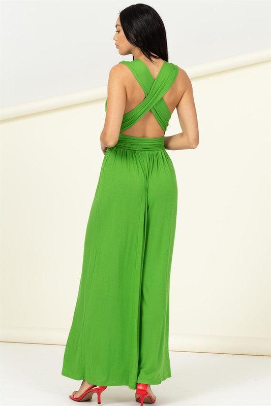 Wrap around wide leg jumpsuit - RK Collections Boutique