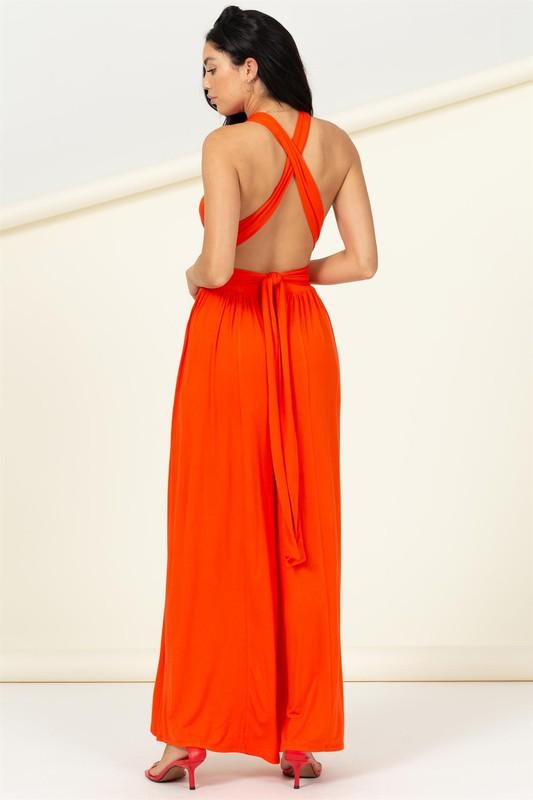 Wrap around wide leg jumpsuit - RK Collections Boutique