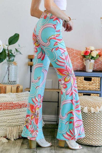 floral pull on bell bottoms - RK Collections Boutique