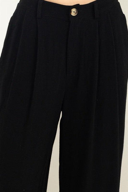 high waist wide leg linen pant - RK Collections Boutique