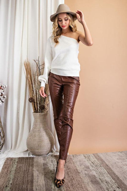 faux leather skinny pant - RK Collections Boutique