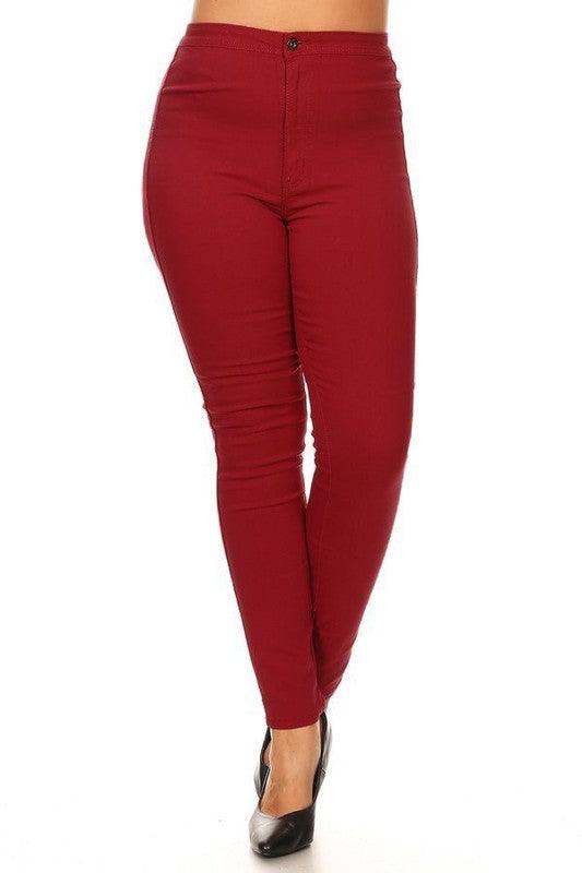 GP2101 PLUS high waist stretch skinny jeans - RK Collections Boutique