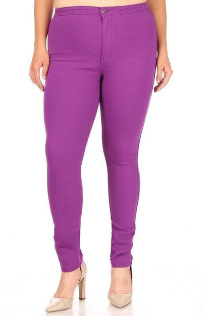 GP2101 PLUS high waist stretch skinny jeans - RK Collections Boutique