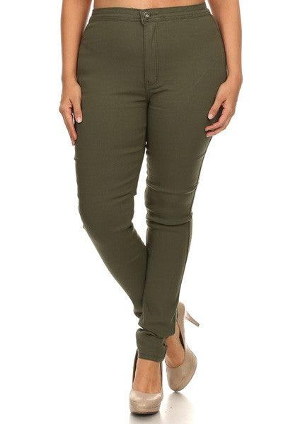 GP2101 PLUS high waist stretch skinny jeans - RK Collections Boutique