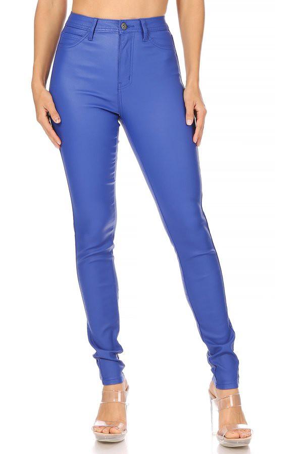 GP4100 High waist faux leather stretch skinny jean - RK Collections Boutique