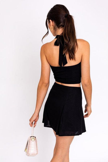 halter cutout crop top-Tops-Sleeveless-Le Lis-RK Collections Boutique