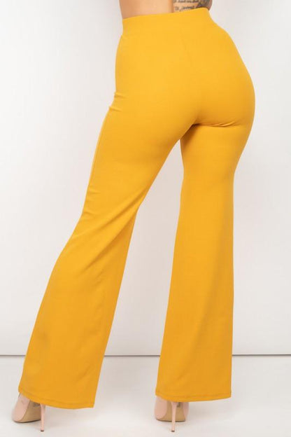 High Waist Banded Flare Pants-Pants-Haute Monde-RK Collections Boutique