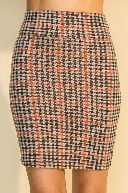 high waisted plaid mini skirt - RK Collections Boutique