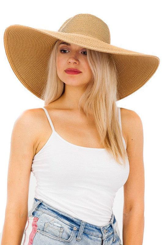 Large straw sun hat-Accessory:Hat-Cap Zone-RK Collections Boutique