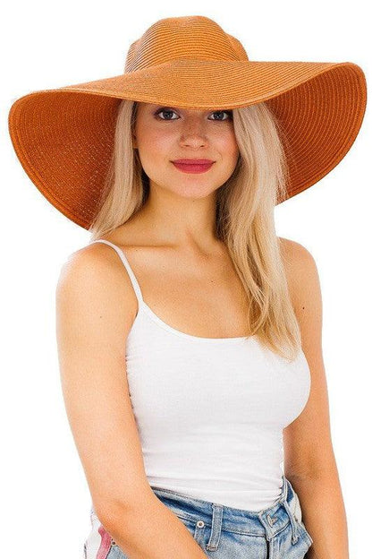 Large straw sun hat-Accessory:Hat-Cap Zone-RK Collections Boutique