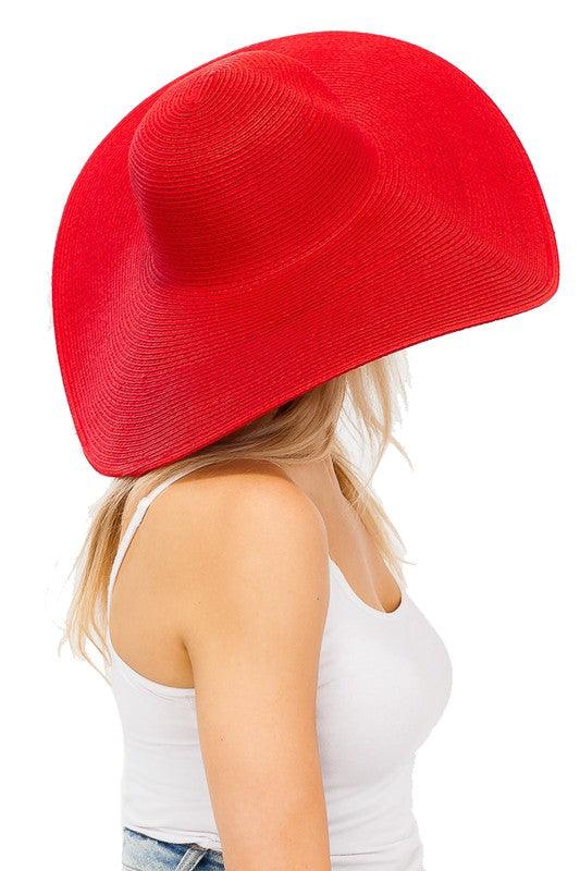 Large straw sun hat-Accessory:Hat-Cap Zone-RK Collections Boutique