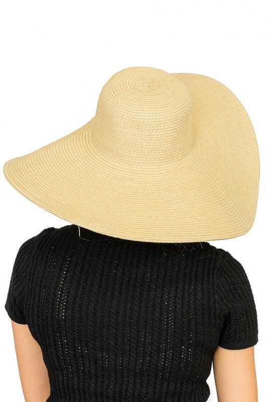 Large straw sun hat-Accessory:Hat-Cap Zone-RK Collections Boutique