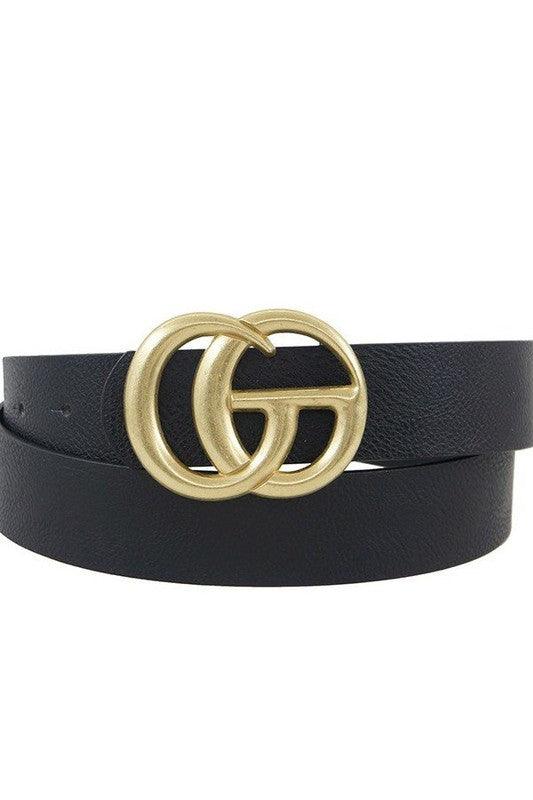 Matte GG belt loop belt-Accessory:Belt-S&J First-Black-IW3342-1-RK Collections Boutique