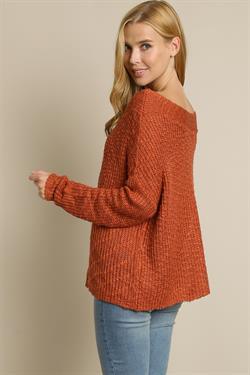 Off Shoulder Sweater Top-Tops-Sweater-L Love-RK Collections Boutique