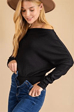 off the shoulder dolman sleeve bodysuit - RK Collections Boutique