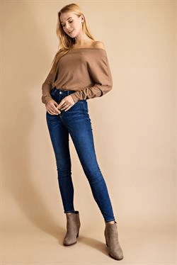 off the shoulder dolman sleeve bodysuit - RK Collections Boutique