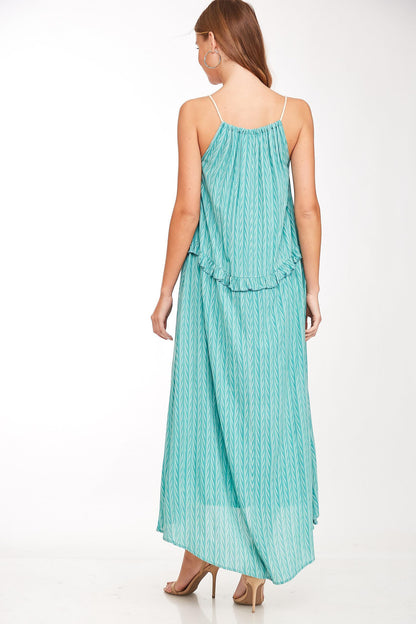 tassel tie chevron maxi dress-Dress-L Love-RK Collections Boutique