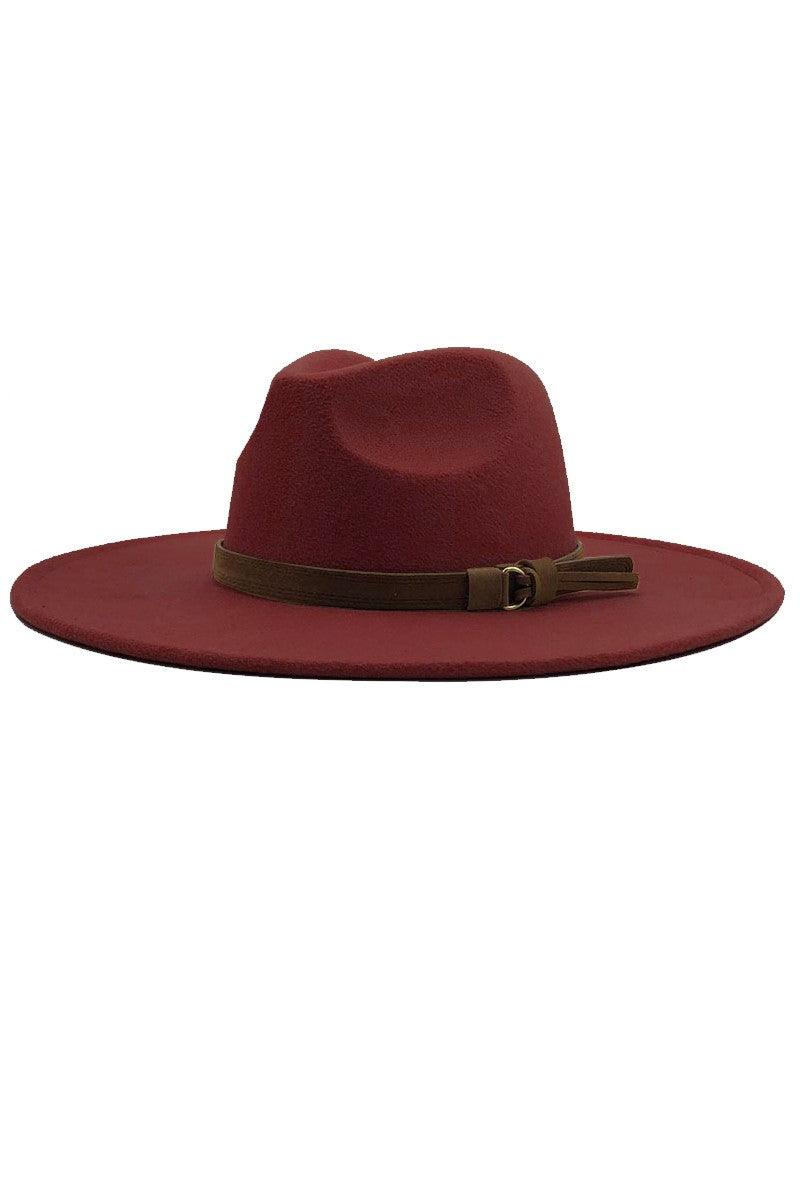 wide brim belt buckle band panama hat - RK Collections Boutique