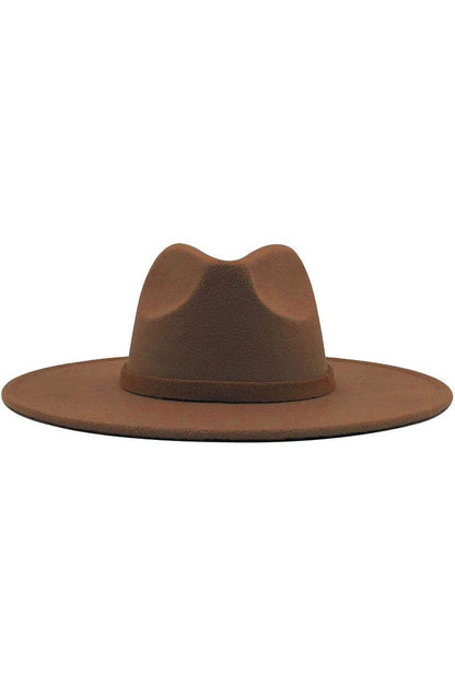 wide brim belt buckle band panama hat - RK Collections Boutique