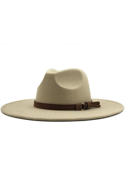 wide brim belt buckle band panama hat - RK Collections Boutique